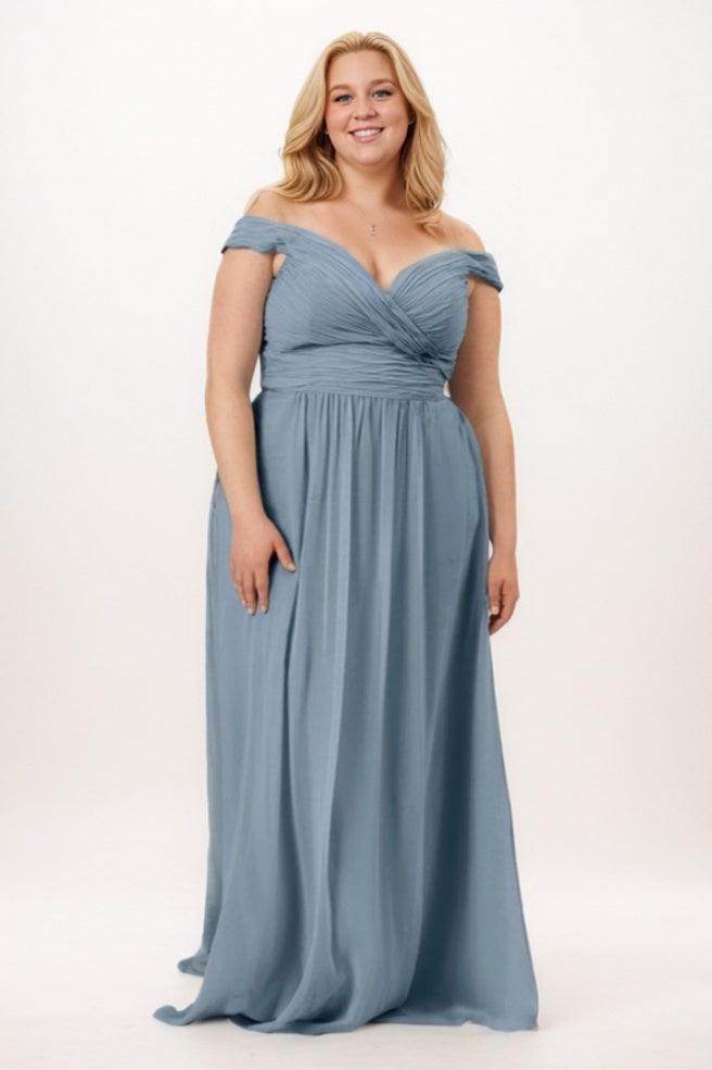 A-Line Maxi Chiffon Bridesmaid Dress CB0770 - COCOMELODY